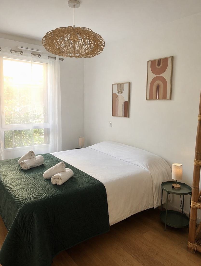 Chambre double, lit de 160 × 200 cm