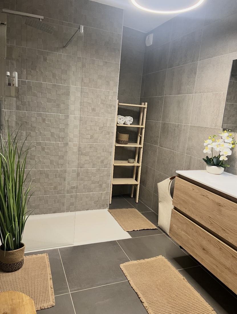 Salle d’eau avec douche à l’italienne